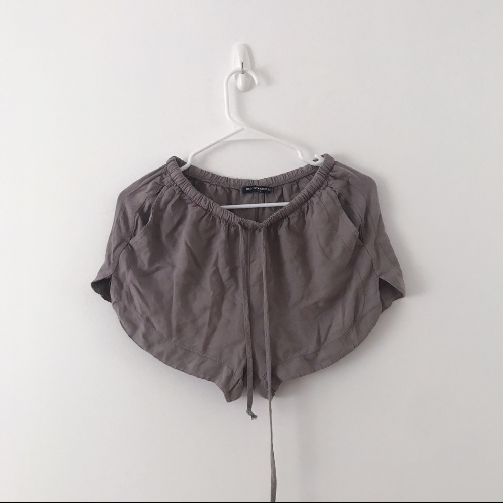 brandy melville taupe eve shorts